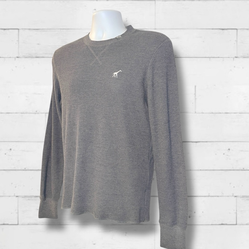 LRG Lifted Research Group Long Sleeve Thermal Crewneck Shirt Gray Size S